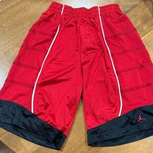 Jordan Kids Red and Black Athletic Shorts